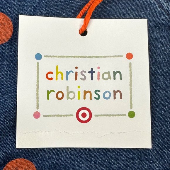 Christian Robinson Boy's Sz 18 Month Microscope Embroidered Overalls Blue Orange - Picture 3 of 16